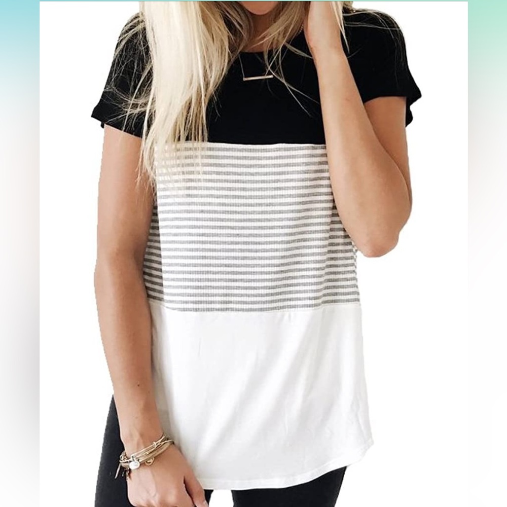 Striped block shirt